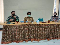 Danramil Karangmalang melaksanakan Kegiatan Rakor Lintas Sektoral Penanggulangan Pandemi Covid-19