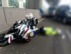 Anggota Patwal Ditlantas Polda Metro Jaya Kecelakaan Di Ruas Tol Cikampek.