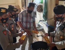 Ratusan Botol Miras Diamankan Sat Samapta Polres Bantul.