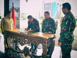 Jenderal TNI Andika Perkasa Pimpin Apel Terpusat Danrem Dandim Di Mabesad.