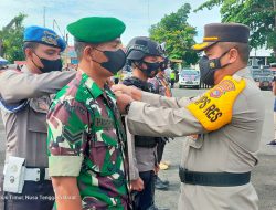Jaga Kondusifitas Wilayah, Kodim 1615/Lotim Backup Polres Lotim dalam Operasi Lilin