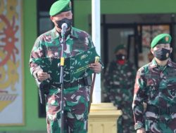 Gelar Upacara Bendera Perdana, Dandim Tekankan Prajurit Kodim Bantu Kesulitan Rakyat