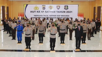 Peringatan HUT Satpam Ke 41, “Bersama Polri Siap Menjaga Kamtibmas Dan Penanggulangan Covid 19”.