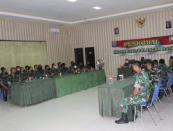 Dandim Palangka Raya Terima Kunjungan Wasrik Itdam XII Tanjungpura