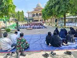 Danramil 11 Polokarto Kodim 0726/Sukoharjo Berikan Materi Wasbang di MTs Muhammadiyah Blimbing