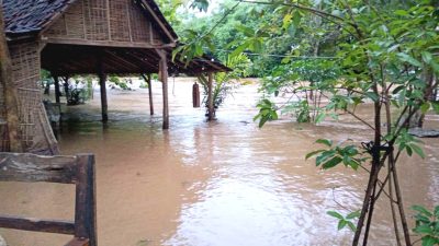 Beberapa Wilayah di Kapanewon Nglipar Gunungkidul Terendam Banjir Akibat Curah Hujan Yang Tinggi