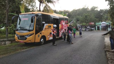 Bus Sekolah Gratis Jalur Ponjong-Karangmojo-Wonosari Resmi Beroperasi, Supriyono : Semoga Bisa Bermanfaat bagi Semuanya