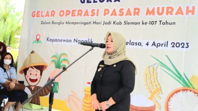 Peringati Hari Jadi Kabupaten Sleman Ke-107, Bupati Kustini Sri Purnomo Launcing Gelar Operasi Pasar