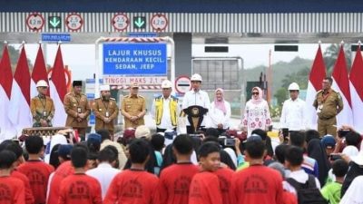 Presiden Jokowi Resmikan Jalan Tol Ruas Bengkulu-Taba Penanjung