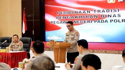 Polda DIY Gelar Upacara Pelepasan Personel Purna Tugas