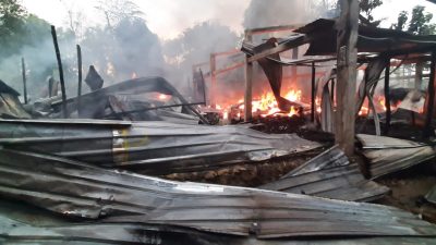 Gudang Rosok Milik Warga Kasihan Bantul Dilalap Si Jago Merah, Kerugian Ditaksir Ratusan Juta