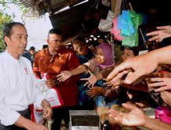 Presiden Tinjau Harga Sejumlah Komoditas Pangan di Pasar Grogolan Baru Pekalongan