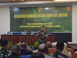 Dukung Kedamaian Di Wilayah Binaan, Dandim 1710/Mimika Ikuti Kegiatan Binkom Cegah Konflik Sosial
