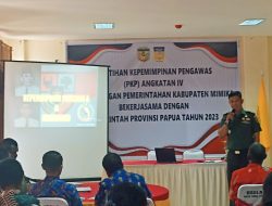 Kasdim 1710/Mimika Beri Materi Etika Dan Integritas Kepemimpinan Pancasila Kepada Peserta Pelatihan Kepemimpinan Pengawas