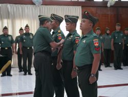 518 Prajurit TNI Korem 072/Pamungkas Naik Pangkat Satu Tingkat Lebih Tinggi