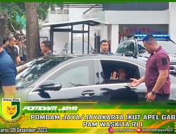 Komandan Letkol Inf Bangun Siregar Dandim 0501/JP Pimpin Apel Gabungan Pengamanan Waskita Kunjungan Presiden RI Ir. Joko Widodo
