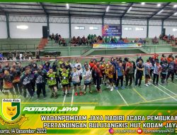 Wadanpomdam Jaya Letkol Cpm Yudhi Efrima Surya, S.H., M.Si. (Han) Hadir di Acara Turnamen Bulu Tangkis Kodam Jaya Cup Tahun 2023
