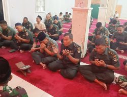 Memperingati Hari Juang TNI AD Ke-74 ,Korem 052/Wijayakrama menggelar Doa Bersama