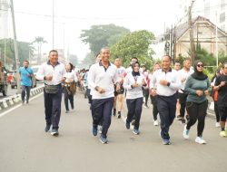 Danlanal Palembang Ikuti Lomba Lari Musi Run 2023 Dalam Rangka HUT Kodam II/Sriwijaya