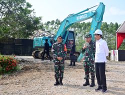 Panglima TNI Mendampingi Presiden RI Groundbreaking Kodim IKN