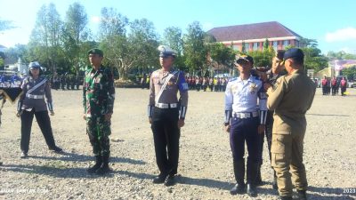 Bupati Gunungkidul Pimpin Apel Gelar Pasukan Operasi Lilin Progo 2023