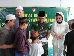 Jum’at Berkah Rutin,Korem 052/Wkr Terus Berbagi.