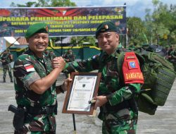 Danrem 174/ATW Pimpin Upacara Penerimaan Dan Pelepasan Satgas Pam Obvitnas PT. Freeport Indonesia