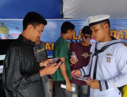 Prajurit Lanal TBA Sosialisasikan Rekrutmen TNI AL di Stand Pameran Hari Jadi Kota Tanjungbalai Ke-403