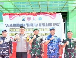 Danlanal Banjarmasin Hadiri Peresmian Makodim 1004/Kotabaru dan PKS Dengan Polda Kalsel