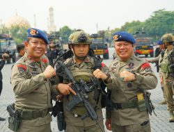 Danpas Pelopor Pimpin Upacara Penyambutan Purna Tugas BKO Polda Papua Dalam Rangka Operasi Damai Cartenz 2023
