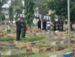 Dandim 0509/ Kabupaten Bekasi Pimpin Upacara Pemakaman Prajurit Secara Militer