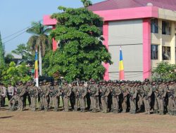 Upacara Penerimaan Pasukan Satbrimob Polda NTT Purna Tugas Ops Damai 2023 dan Commander Wish Kapolda NTT