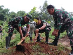 Dandim 0509 Kabupaten Bekasi Vidcond bersama Pangdam Jaya/ Jayakarta Dandim Ajak Masyarakat Tanam Ratusan Pohon Di Situ Burangkeng