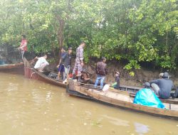 Lanal Dumai Laksanakan SAR Warga Yang Hilang di Sungai Diduga Dimangsa Buaya