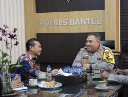 AKBP Michael R Risakotta Terima Audiensi Komisioner Bawaslu Kabupaten Bantul