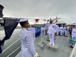 Danlanal Simeulue Pimpin Upacara Tabur Bunga Memperingati Hari Dharma Samudera
