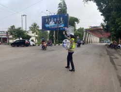 Pastikan Keamanan Masyarakat : Sat Lantas Polres Muara Enim Lakukan Patroli Dialogis di Tengah Kampanye Pemilu 2024