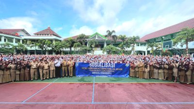 Sosialisasi Pencegahan Kejahatan Jalanan oleh Bupati Gunungkidul di SMKN 1 Wonosari