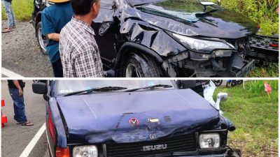 2 Orang Dilarikan ke Rumah Sakit Akibat Laka Lantas Fortuner Vs Panther