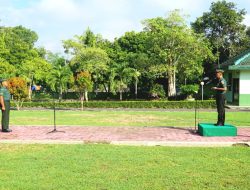 Dandim 0730/Gunungkidul Pimpin Upacara Korp Raport Prajurit Pindah Satuan ke Mabes TNI