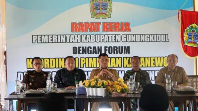 Rakor Forkopimda, Bupati Sunaryanta Harapkan Panewu dan Lurah Bersinergi Dorong Percepatan Pembangunan Wilayahnya