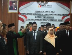 Anggota Panwaslu Kecamatan Gunungkidul Resmi Dilantik