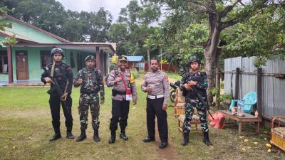 Sinergitas TNI-Polri Laksanakan Pengamanan Kunker RI 2 di Merauke