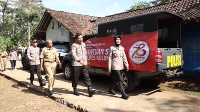 Sambut Hari Bhayangkara ke-78 Polres Kulonprogo Laksanakan Baksos dan Pembangunan Instalasi Saluran Air bersih