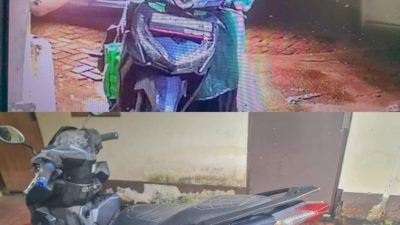 Diduga Wanita Muda Nekat Curi Motor di Parkiran RS Sultan Syarif Aburrahman