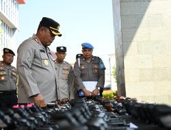 Kapolres Gresik Cek Senjata Api Inventaris Polres dan Polsek Jajaran