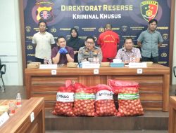 Ditreskrimsus Polda Kalteng Berhasil Amankan 1 Tersangka Pengangkut 8,4 Ton Bawang Bombay Ilegal di Palangka Raya