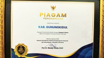 Cetak Prestasi Membanggakan, Pemkab Gunungkidul Raih Penghargaan UHC Awards 2024