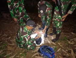 Satgas Pamtas RI-Malaysia Yonkav 12/BC Kembali Gagalkan Penyelundupan Sisik Trenggiling