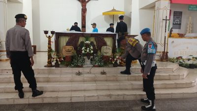 Jelang Natal, Polres Bantul Sterilisasi Gereja Bersama Gegana